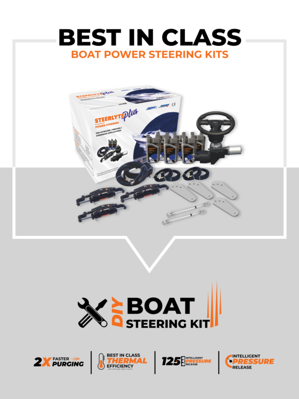 Steerlyte | Power Assist Steering System | Best Boat Steering Kit