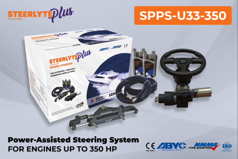 Power-assisted steering system | marine steering systems | boat power steering | boat power steering kit